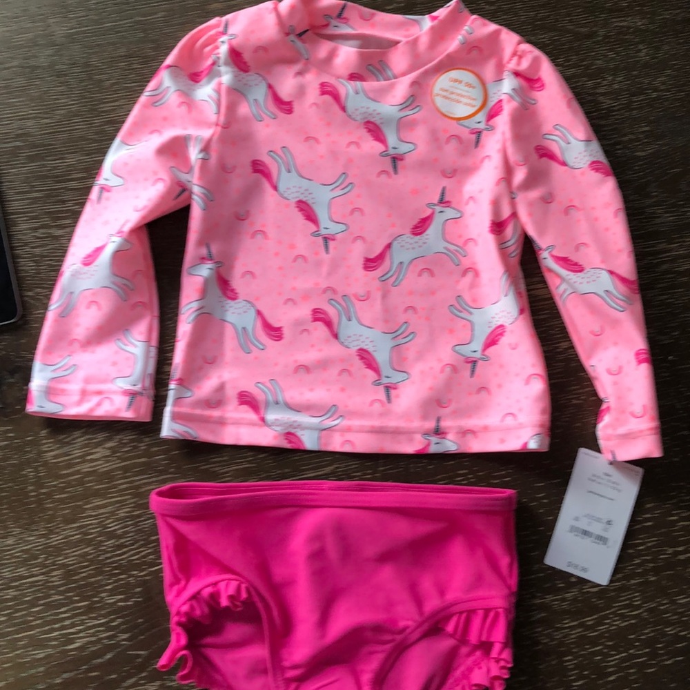 Girls Carters Rash Guard Bathing Suit